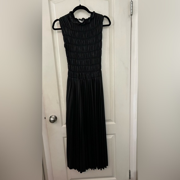 Zara Dresses & Skirts - Zara Faux Leather Pleated Maxi Dress
